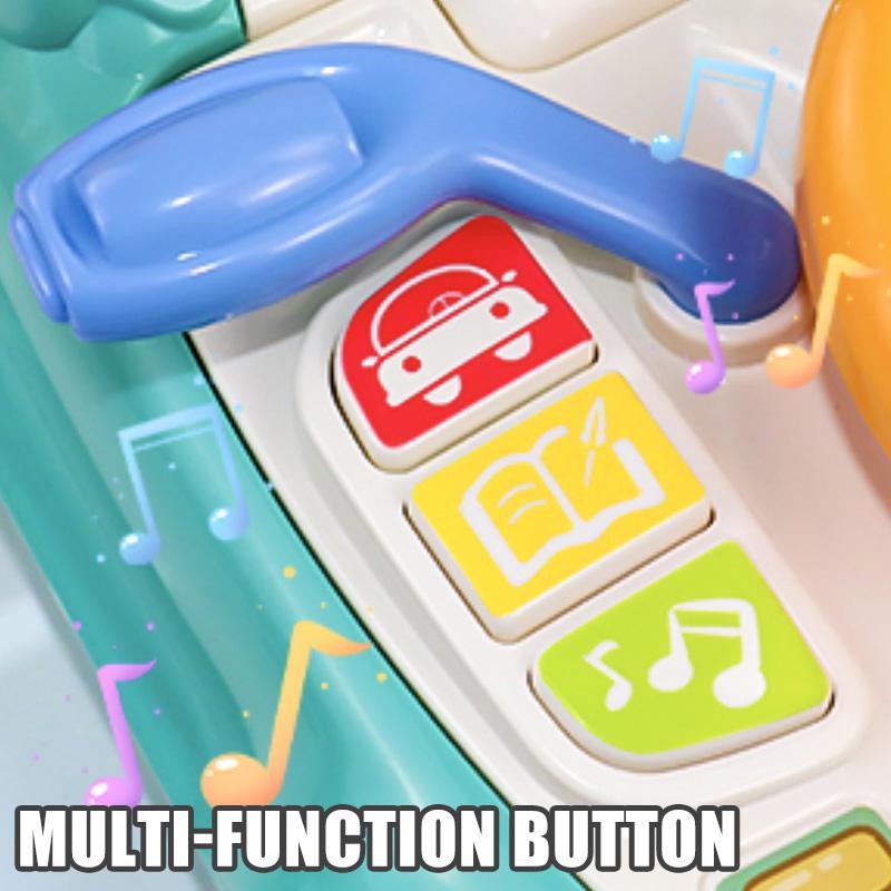 Car Steering Wheel Toy, Simulation Driving Light Music Multifunctional Toy, Best Gift Toy