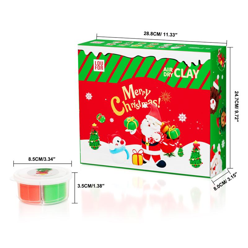 [ Live only ]Air DIY Clay - [ Christmas Limited Edition ], 12 Boxes, Soft & Ultra Light, Safe & Non-Toxic,  Tools and Tutorials