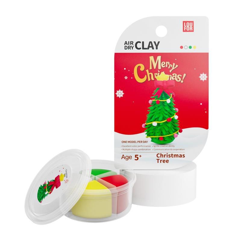 [ Live only ]Air DIY Clay - [ Christmas Limited Edition ], 12 Boxes, Soft & Ultra Light, Safe & Non-Toxic,  Tools and Tutorials