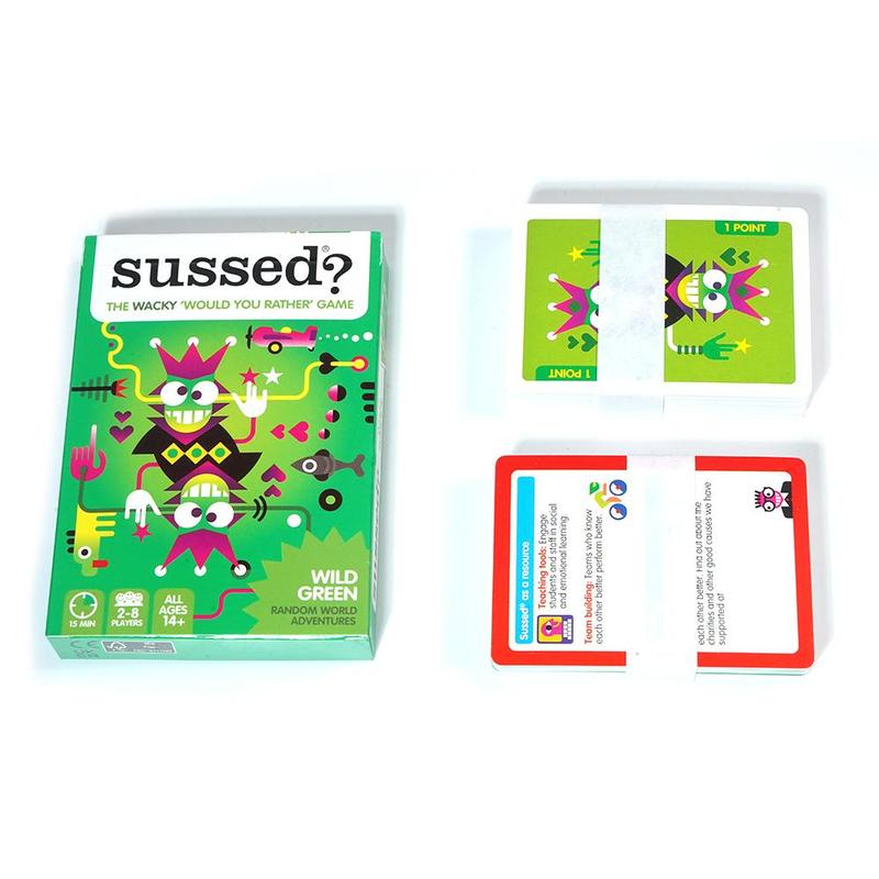 Sussed? The Game of Wacky Choices, 1 Box Conversation Cards for Camping & Road Trips Holiday Party Fun Game Box and Gift, Creative Small Gift