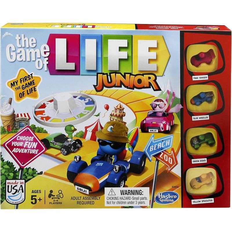 The Game of Life Junior Board Game | The Game of Life Game for Younger Kids | Ages 5 and Up | 2-4 Players | Family Games for Preschoolers | Kids Gifts