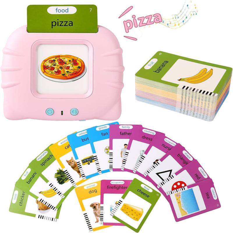 Talking Flash Cards Learning English Toys for Boys and Girls, Learning Cards Sensory Toys, Speech Training Toys, 112 Cards 224 Sight Words Speaking Flash Cards,Montessori Interactive Educational Learning Tools Christmas Gifts