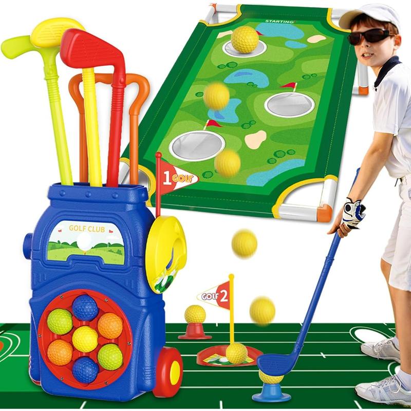 Kids Golf Clubs 3-5 Upgraded Kids Golf Club Set with Putting Mat Toddler Golf Set the Best 3 Year Old Boy Birthday Gift Outdoor Toys for Toddlers 1-3