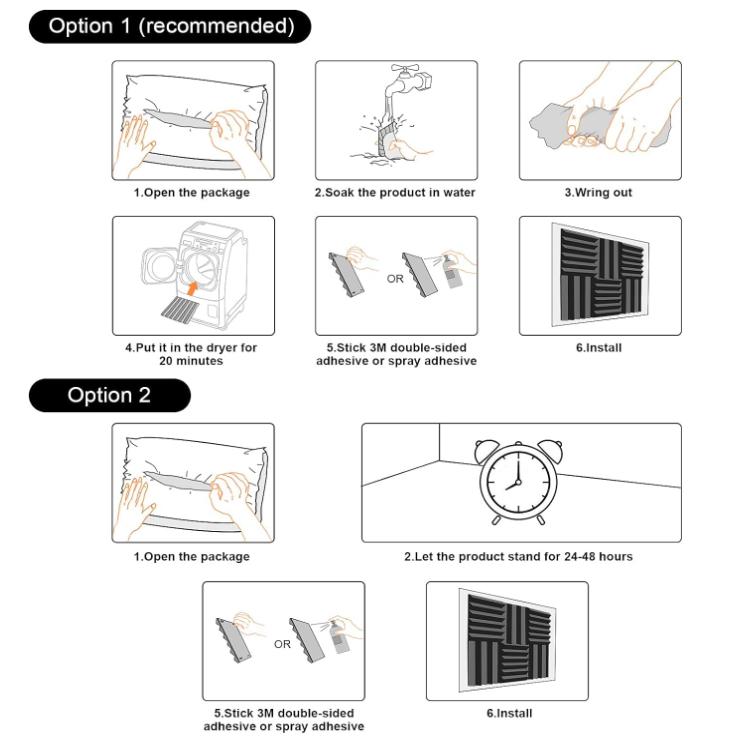 12 Pack Acoustic Foam Panels, 1