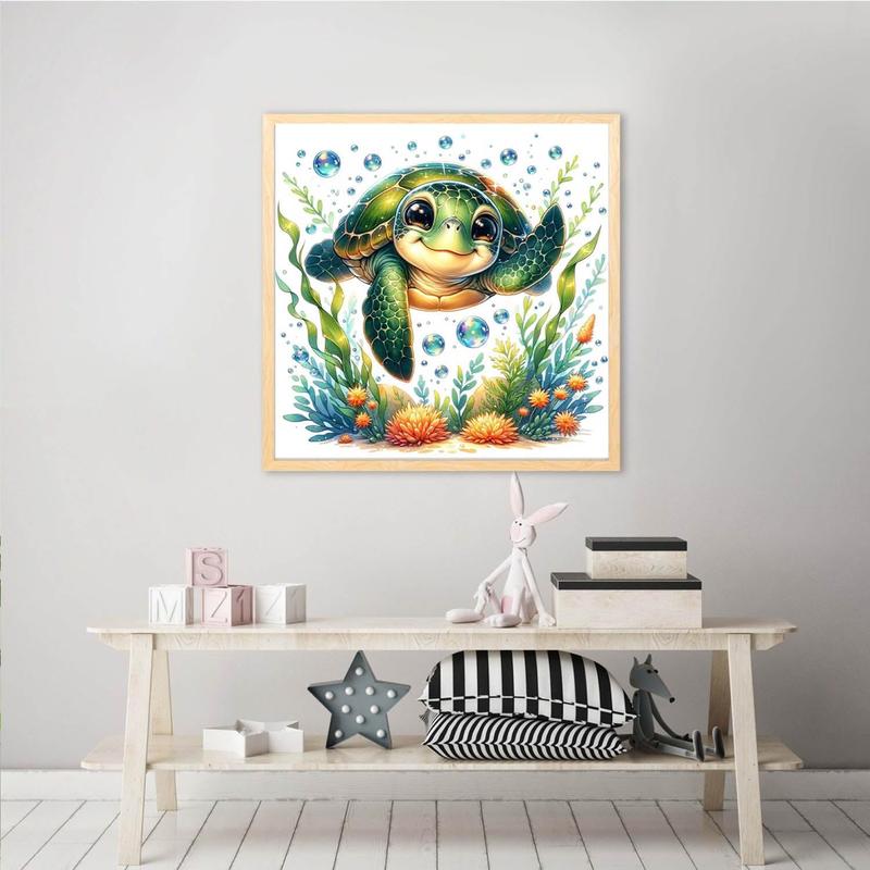 Cute Turtle Diamond Painting Kits for Adults - Diamond Art Kits for Adults Beginner, DIY Full Drill Diamond Dots Paintings with Diamonds 5D Gem Art and Crafts Home Wall Decor 14x14inch 120