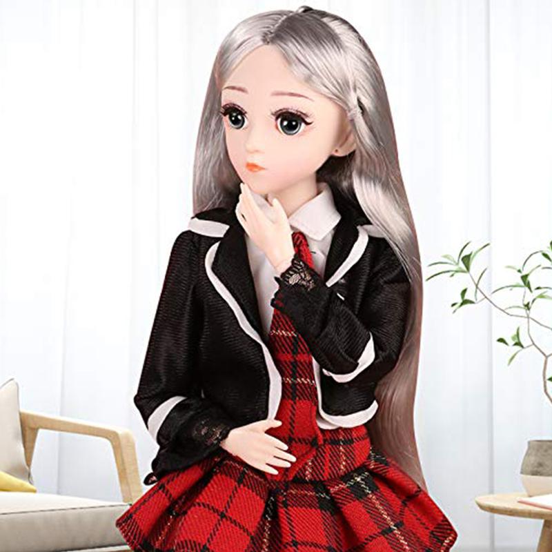 UCanaan BJD Dolls 1 4 SD Smart Doll 18 Inch 18 Ball Jointed Doll DIY Toys with Full Set Clothes Shoes Wig Makeup, Best Gitfs for Girls Christmas Birthday