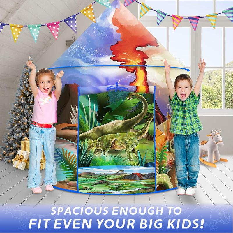 Dinosaur Play Tent for Kids - Pop Up Adventure Tent for Indoor and Outdoor Play