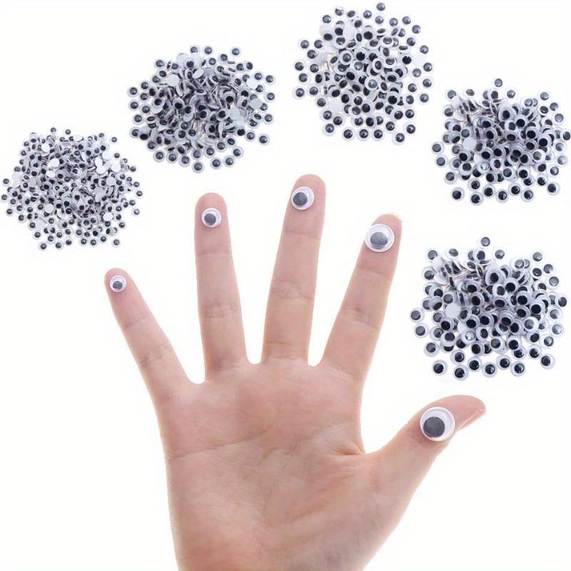 Self-adhesive Wiggle Googly Eyes, 100pcs set Mixed Size Black Wiggle Googly Eyes, Party Accessories for DIY Craft, Home Decor