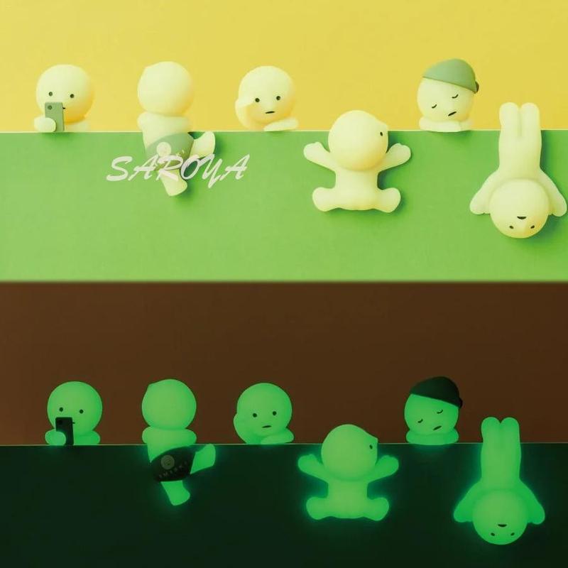 Sonny Angel Smiski Hippers Blind Box – Mini Glow-in-the-Dark Green Doll