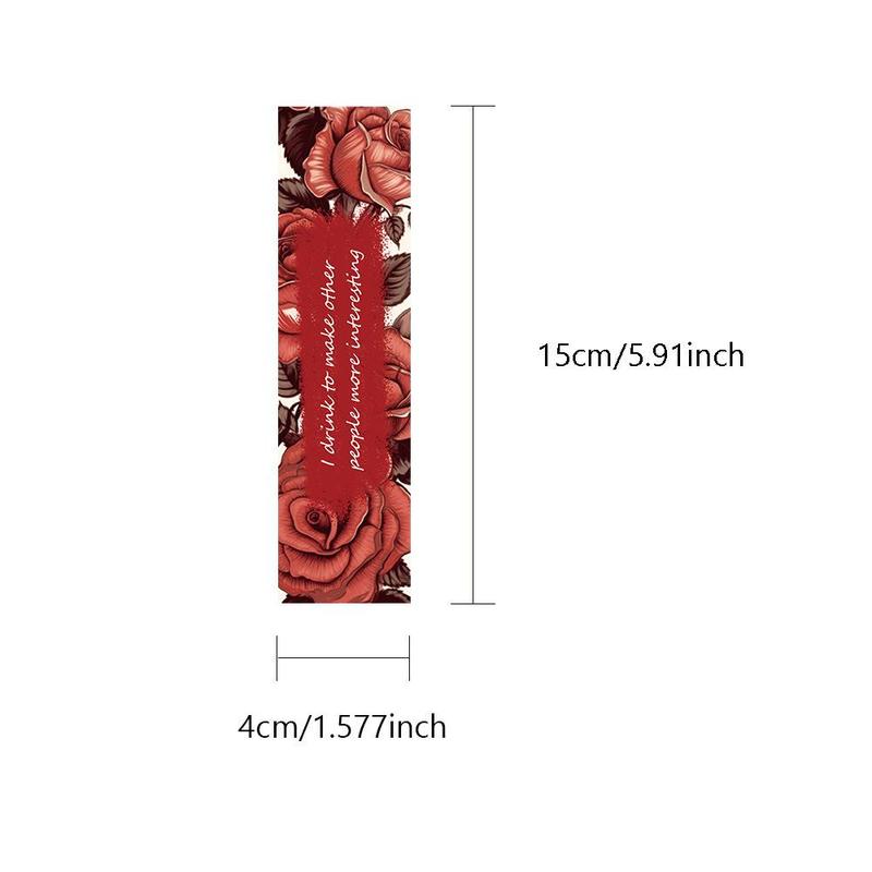 Romantic Rose Series Bookmark, 30pcs set Colorful Creative Bookmark, DIY Decorative Paper Card for Scrapbooking & Journal Making