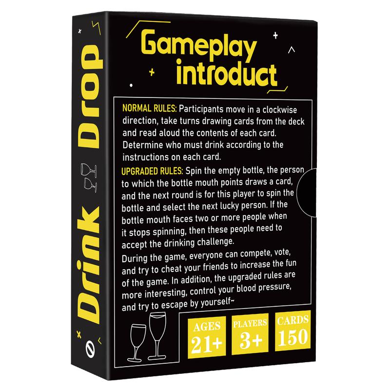 150pcs Adult Fun Drinking Game-Drink till you drop, Adult Party Games Multiple Hilarious Dares Scenarios Play with Friends and Families, Interactive Challenges for Adult Drinking Card Game Nights