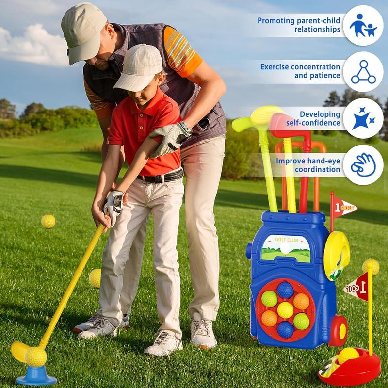 Kids Golf Clubs 3-5 Upgraded Kids Golf Club Set with Putting Mat Toddler Golf Set the Best 3 Year Old Boy Birthday Gift Outdoor Toys for Toddlers 1-3