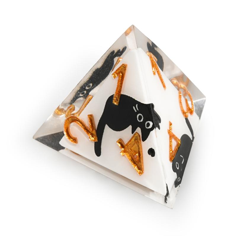 Bear Dice Cute Cow Cat Polyhedral Resin Dice Set of 7 dice