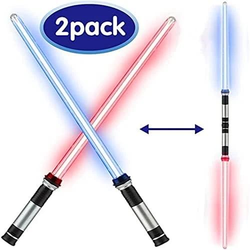 LED Light Up Saber with Sound - Retractable 7 Colors Light Saber Sword for Kids lightsaber tricks