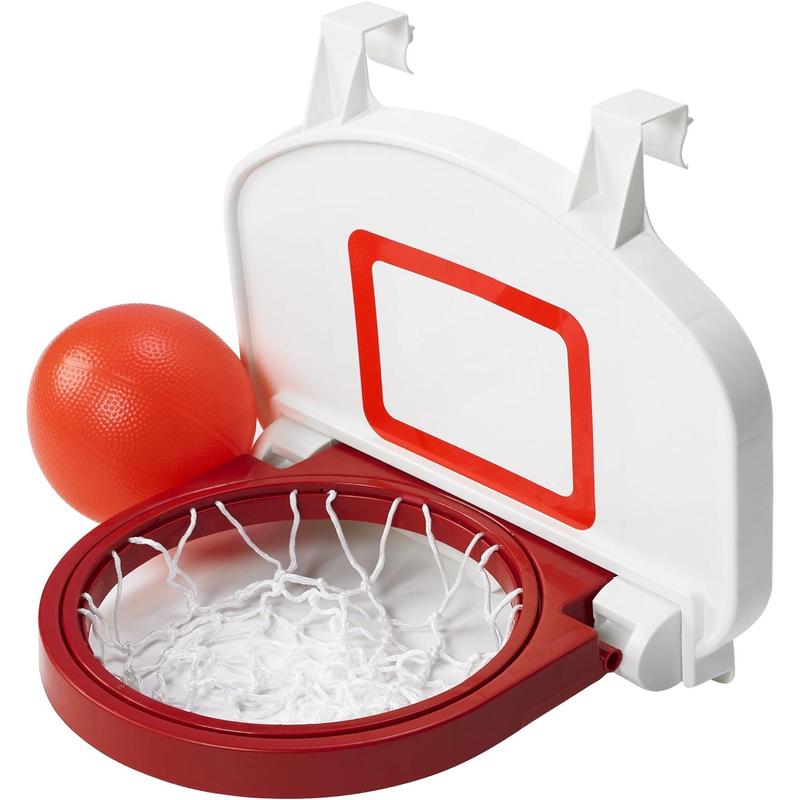 American Plastic Toys Kids’ Basketball Backboard Set with Hoop and Inflatable Ball, Hooks onto Doors, Develop Hand-Eye Coordination, Motor Skills, Physical Activity, Indoor Fun, for Ages 2+