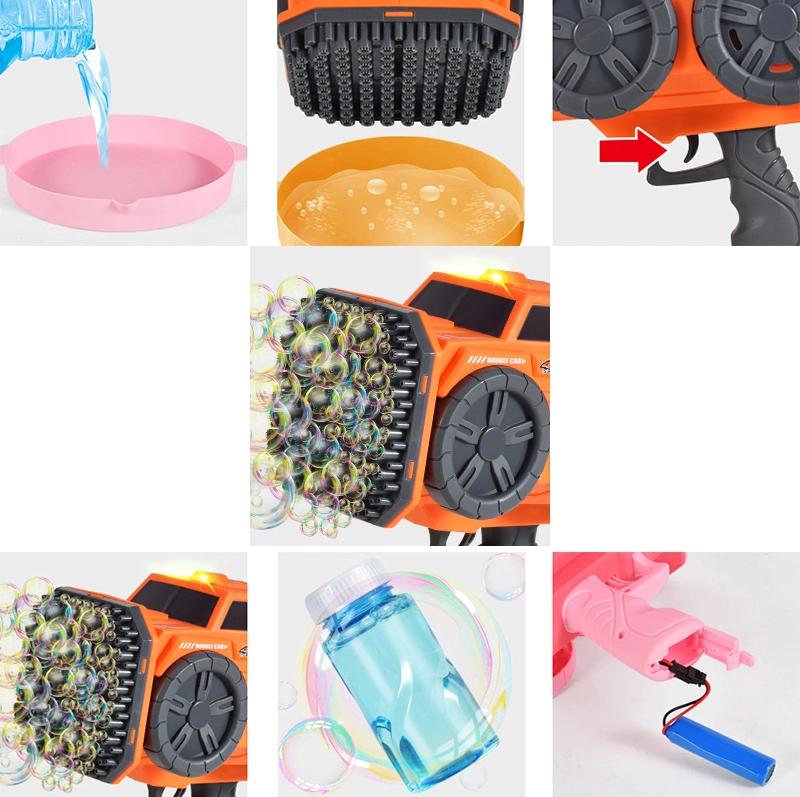 Kids Bubble Gun, off-road vehicle bubble machine, bubble solution, bubble machine for outdoor activities suitable for Age 3+ year old boys girls Children Outdoor Birthday Party