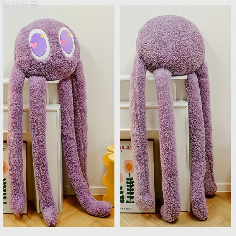 35.4-inch cute long-legged octopus doll pillow, stuffed animal comfort doll, plush toy cartoon decoration, birthday gift & holiday gift