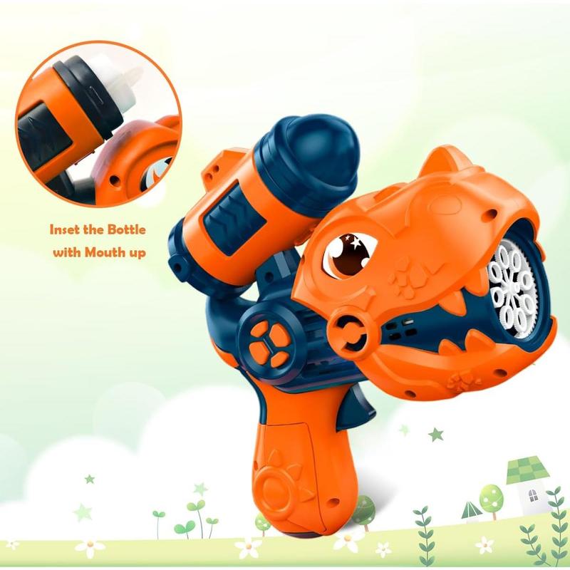 Halloween Dinosaur Bubbles Pack-Bubble Gun Blaster with 4 Mini Pocket Bubble Wands for Kids,Outdoor Bubble Maker Blower for Toddlers, Birthday Toy Gifts for 2 3 4 5 6 Years Old Boys Girls