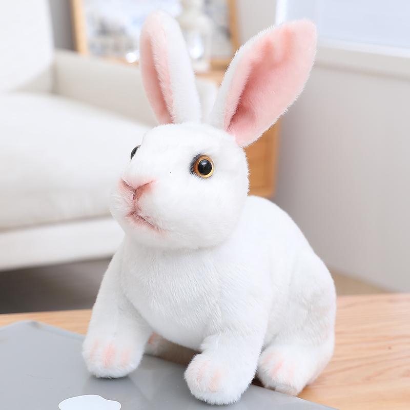 16cm 6.29in Rabbit Plush Toys, 1 Count Simulation Rabbit Toys Cute Rabbit Plushies Cartoon Rabbit Pillow for Bedroom Easter ChristmasThanksgiving Gift