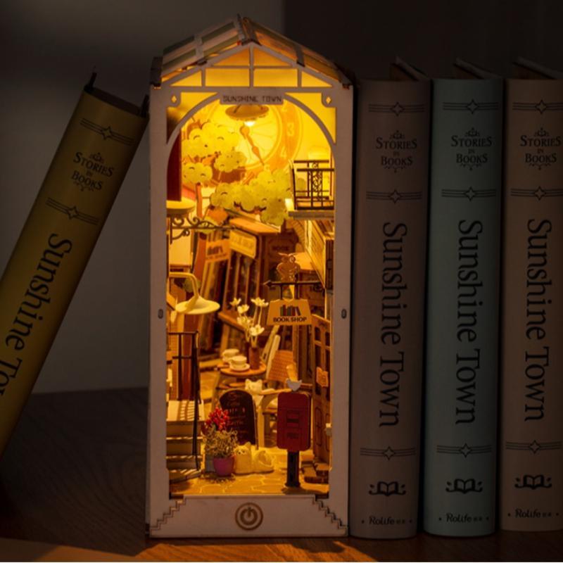 DIY Wooden DIY Miniature House Kit Kit, DIY House Decoration with Light, Educational Assembly Kit, Creative Gift for Teenager and Teenager