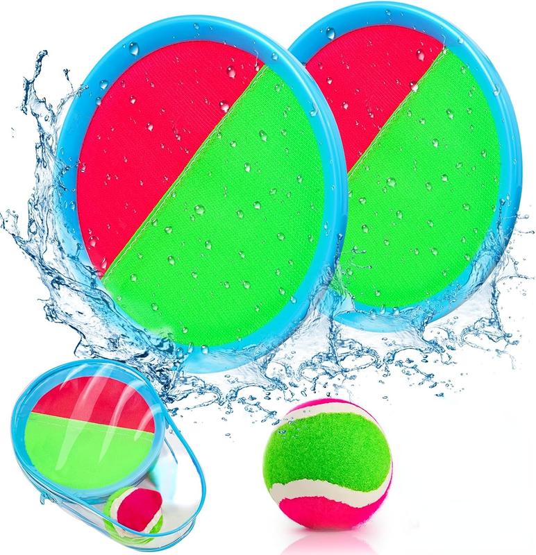 Toss and Catch Ball Set Kids Toys Outdoor Toys Beach Toys Pool Toys Ball Catch Sets Classic Outdoor Games Beach Games Yard Games for 3 4 5 6 7 8 9 10 Year Old Boys Girls Gifts Sports Equipment