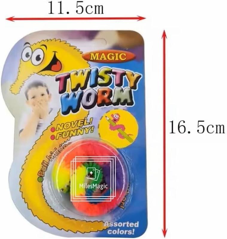 [BLACK FRIDAY DEAL OFF 50%] 12 PCS Funny Wiggly Moving Fuzzy Worms on Invisible String Close Up Magic Trick