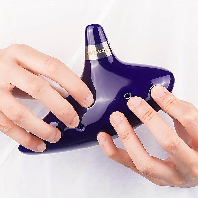 12 Hole C Key Ocarina, Ceramic Ocarina with Accessories, Musical Instrument for Beginners, Wind Instrument for Home & School, Christmas Gift