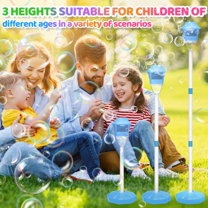 Automatic Streetlight Bubble Machine with Music & Light for Outdoor Kid Toy ,Li-battery , Bubble Blower Maker for Wedding Toddlers Birthday Party