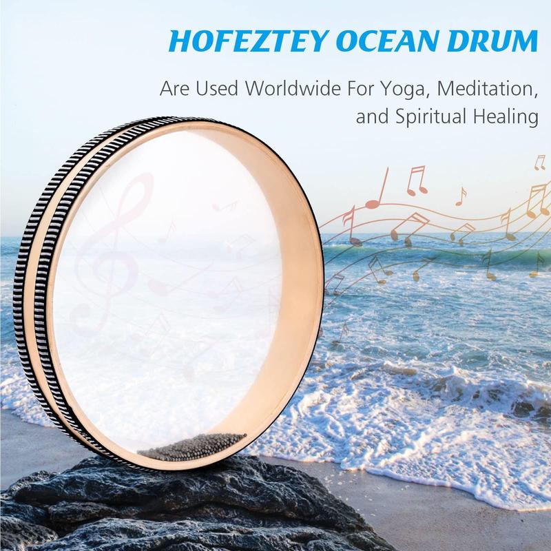 6 8 10 12 Inch Ocean Drum, 1 Count Sea Wave Drum For Meditation & Relaxation, Musical Sound Healing Instrument For Stress Relief, Christmas Gift