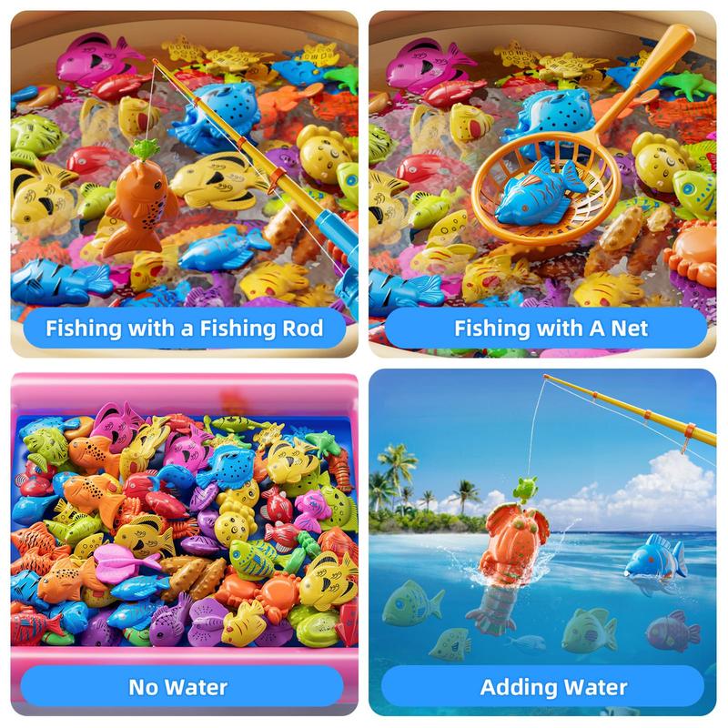 Fishing Toy , Bath Toy for Child, Lodestone Fishing Pole, Summer Water Toys for , Outdoor and Indoor Toys, Gifts for Birthday and Holidays