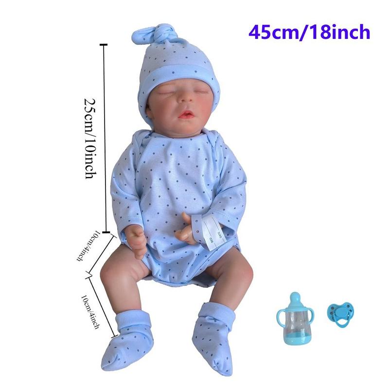 Realistic Reborn Doll, Cute Newborn Doll with 3D-painting Skin and Visible Veins & Accessories, Birthday Gift for Child, Christmas Stocking Filler