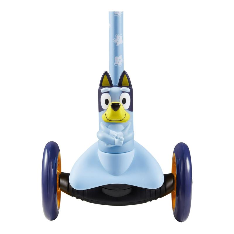 Free Ship - Bluey Ride-N-Glide Buddies 3D Toddler Scooter - 3-Wheel Scooter for Kids Ages 3+