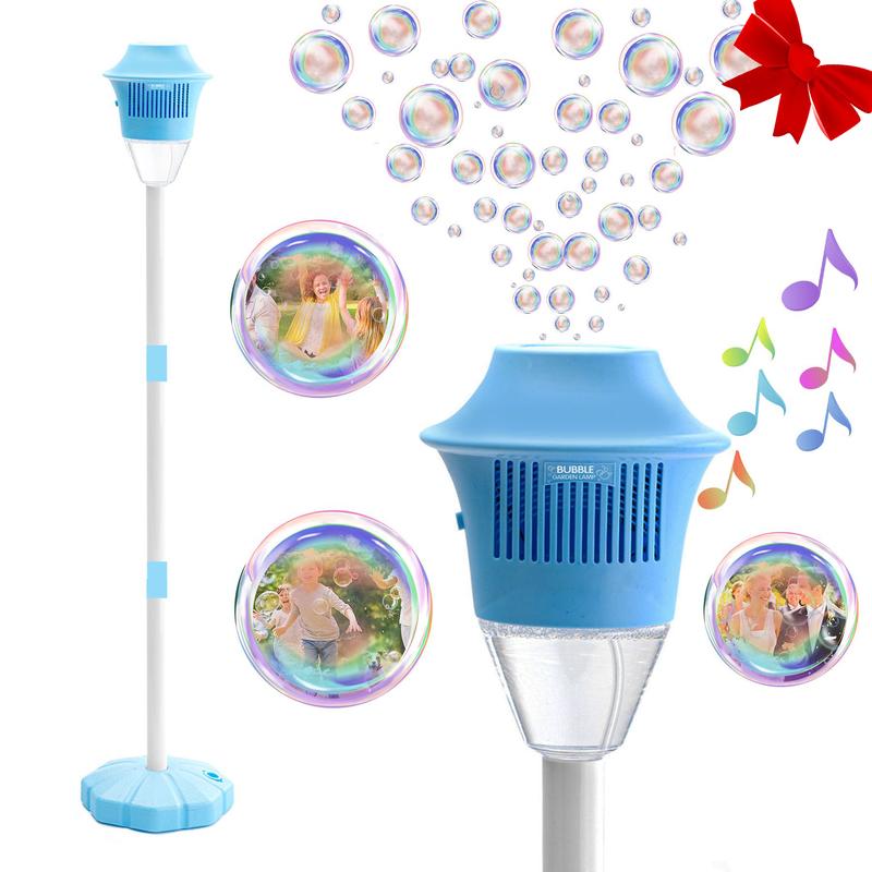 Automatic Streetlight Bubble Machine with Music & Light for Outdoor Kid Toy ,Li-battery , Bubble Blower Maker for Wedding Toddlers Birthday Party