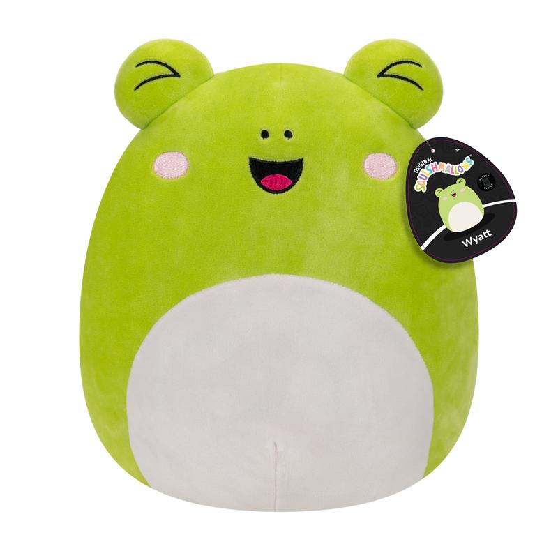 Squishmallows Plush Toy: Wyatt, Green Laughing Frog, 12-Inch, Select Series, Ultrasoft Stuffed Animal Toy, Adorable, Cozy and Comfortable