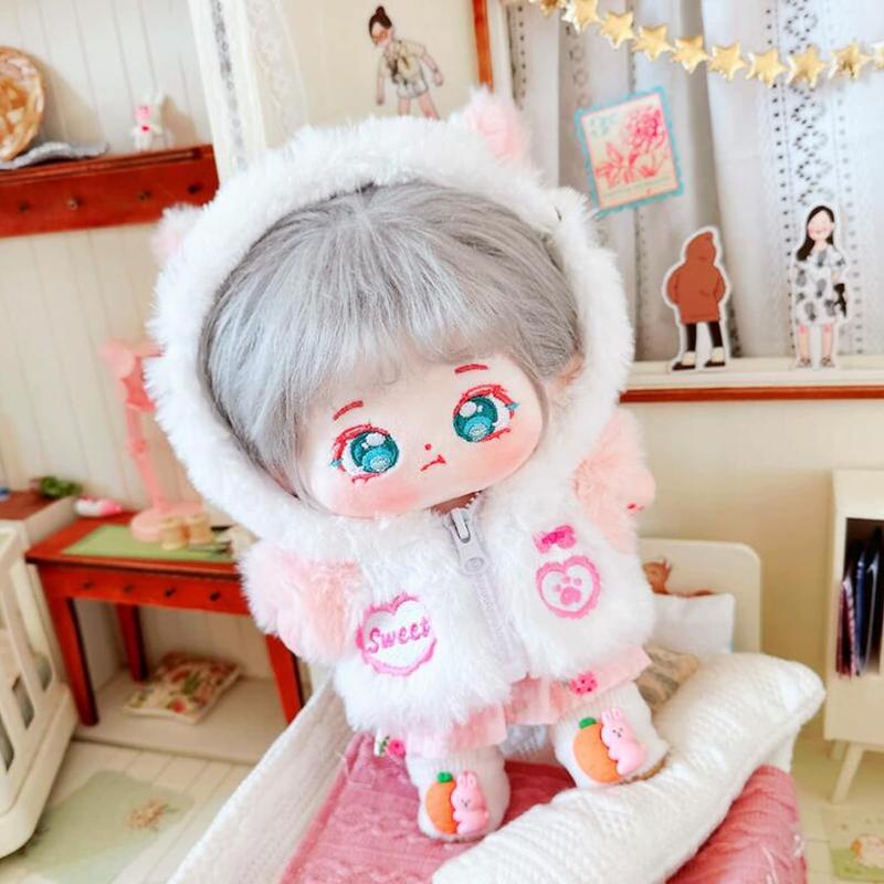 CALEMBOU 20cm 8'' Plush Doll Clothes Anime Plushie Outfit Gift for Children Suit Pajamas Toys Dolls Accessories (BlueShark Suit)