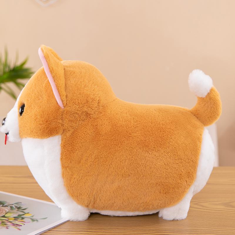 9.84-inch cute simulation corgi doll stuffed animal plush toy cartoon decoration birthday gift & holiday gift