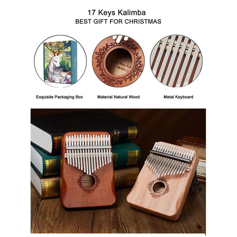 Travel 17-tone Kalimba Thumb Piano, 1 Count Musical Instrument For Beginner, Girl Toy, Creative Music Accessory, Musical Instruments & Accessories