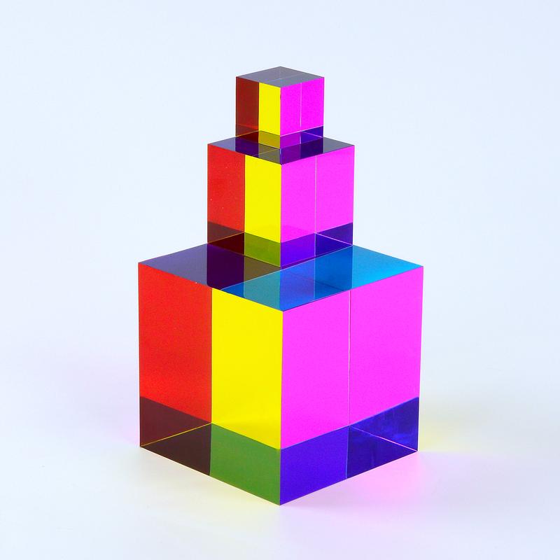 MINI CMY Cube - Cyan, Magenta & Yellow Color Mixing Cube – Interactive Sensory & Educational Sculpture