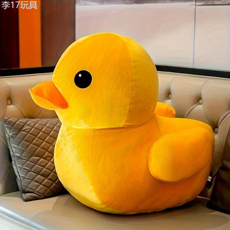 Jumbo Yellow Duck Plush Pillow  Soft Cartoon Cotton Stuffed Animal Toy, Cute Duckling Cushion for Bedroom Living Room Sofa Decor, Charming Festival Gift for Girlfriend, Age 3+