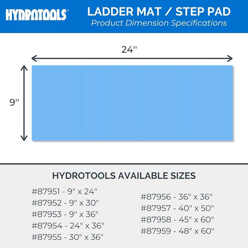 HYDROTOOLS Protecitve Pool Ladder Mat For Above Ground Pools Stairs, Steps, & Ladders | 9 X 24 INCH | Safety & Stability Swimming Pool Accessories |  | Premium Durable Material