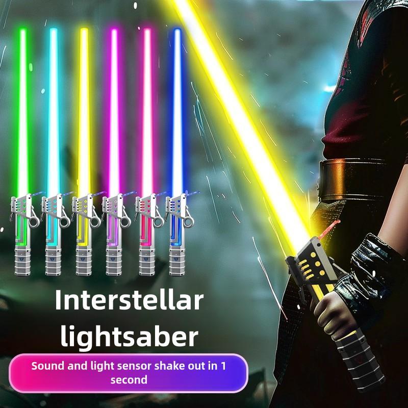 7 Colors Light Up Saber with FX Sound and Realistic Handle for Kids,Expandable Light Swords Set for Halloween Dress Up Parties, Xmas Present, Galaxy War Fighters and Warriors