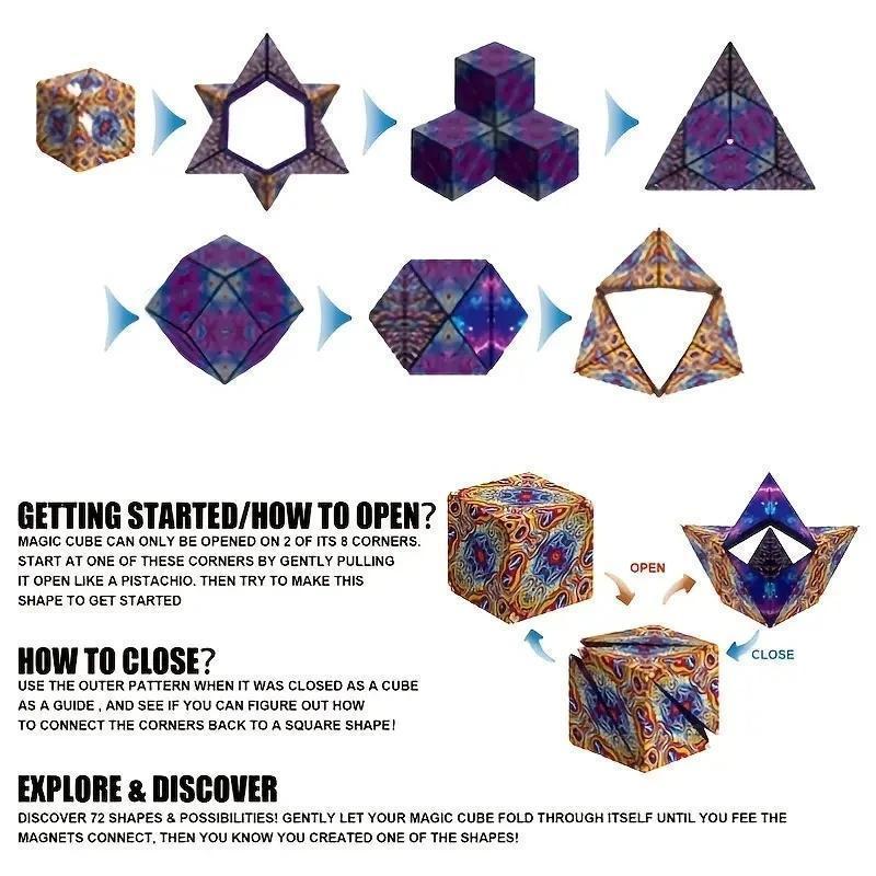 [3-5 Days Delivery]  3D Tactile Magic Cube: Fun and Educational Sensory Puzzle Toy