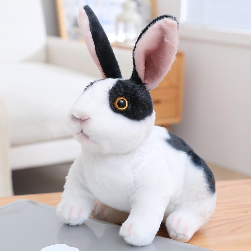 16cm 6.29in Rabbit Plush Toys, 1 Count Simulation Rabbit Toys Cute Rabbit Plushies Cartoon Rabbit Pillow for Bedroom Easter ChristmasThanksgiving Gift