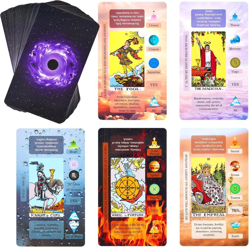 Tarot Cards for Beginners Tarot Deck with Meanings on Them Training Tarot Deck with Message for Reading Classic Learning Tarot Set