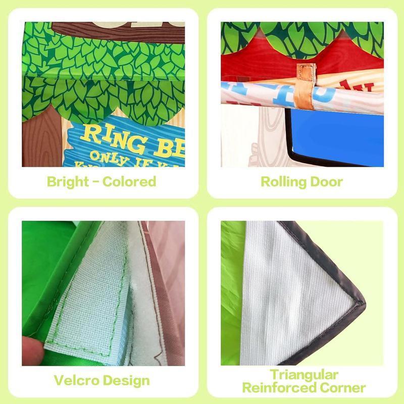 Kids Play Tent Indoor Clubhouse Tent for Kids with Roll-up Door and Windows for Outdoor Games - Boys Tent Playhouse Toys Tent for Birthday Gifts