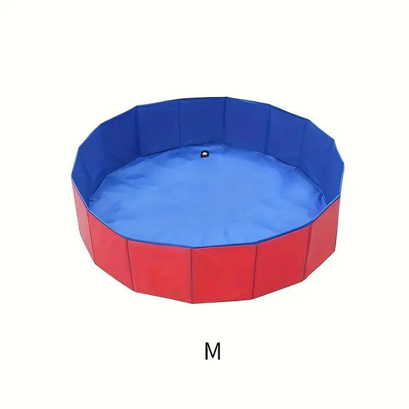 Foldable Pet Bathing Pool, Foldable Playing Bath Pool for Pets, Leakproof Bathing Tub for Indoor & Outdoor Backyard, Dog Toys, Water Toys