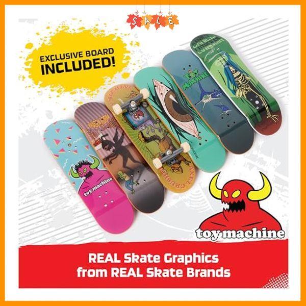 TECH DECK, Toy Machine Sk8shop Fingerboard Bonus Pack, Collectible and Customizable Mini Skateboards, Kids Toys for Ages 6 and up