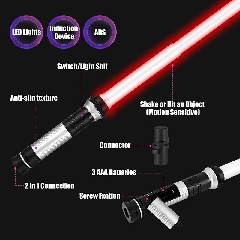 LED Light Up Saber with Sound - Retractable 7 Colors Light Saber Sword for Kids lightsaber tricks