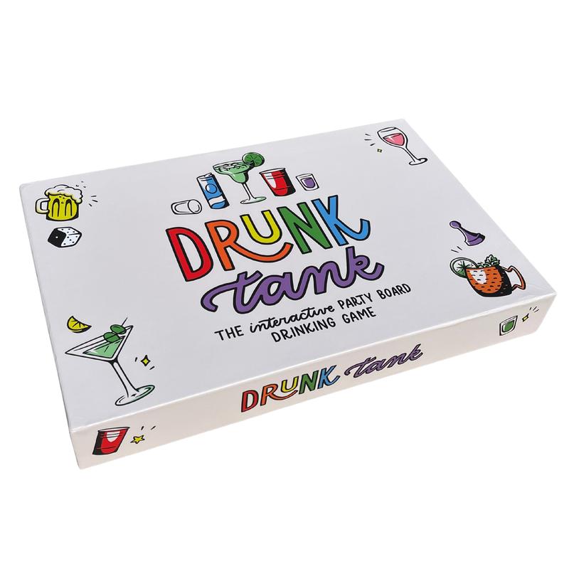 DRUNK TANK: Interactive Party Drinking Board Game with Dares and Challenges for Game Nights and Parties!