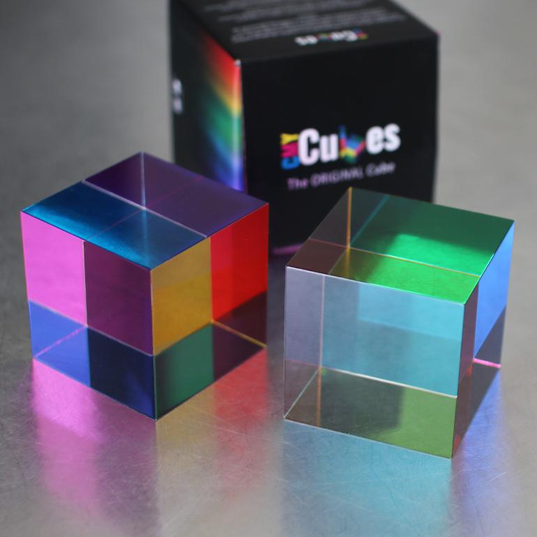 MINI CMY Cube - Cyan, Magenta & Yellow Color Mixing Cube – Interactive Sensory & Educational Sculpture